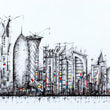 Load image into Gallery viewer, Doha Skyline in White