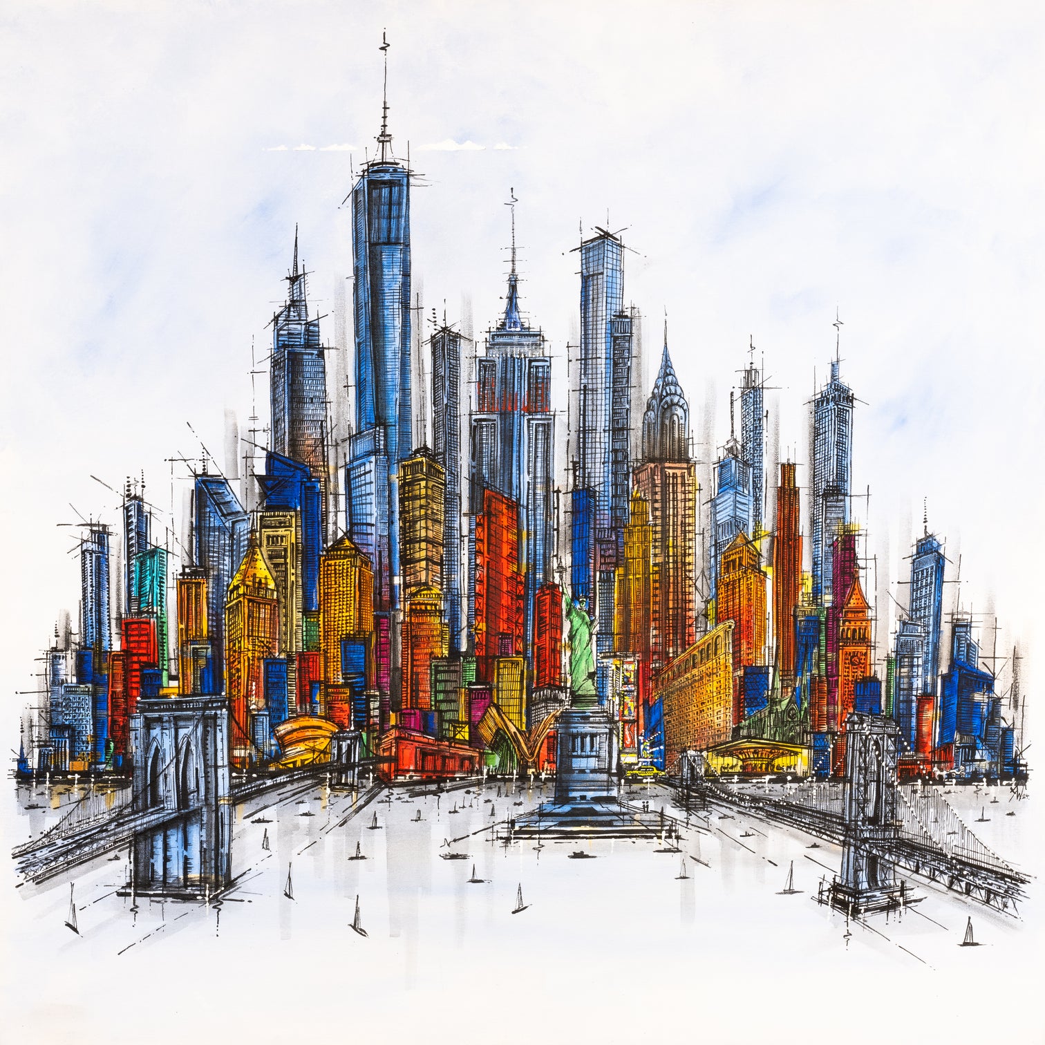 Stephen Magsig「Citylights #777」油絵 原画 City Lights, Stephen Magsig, Oil on Canvas, 2009 : r/Art