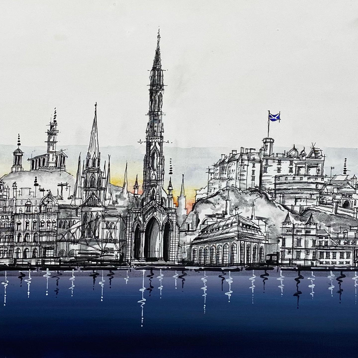 Edinburgh Skyline – Art by Stephen Watkins
