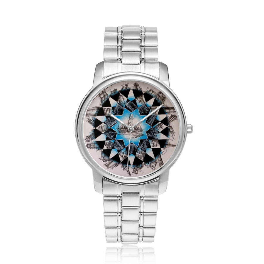 "Arabesque" Unisex, Automatic Stainless Steel Designer Watch (rose/black/silver)